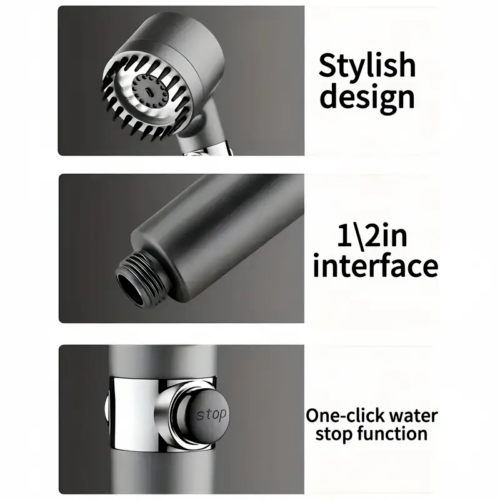 3-Mode Massage Shower Head with Filter and Pause Button