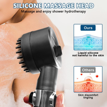 3-Mode Massage Shower Head with Filter and Pause Button