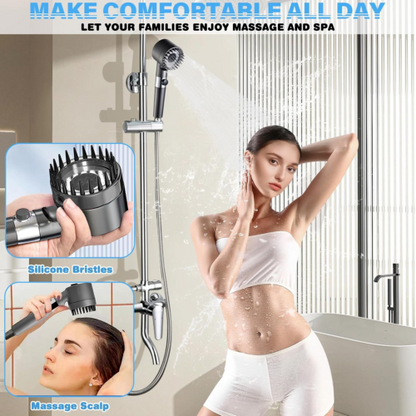 3-Mode Massage Shower Head with Filter and Pause Button