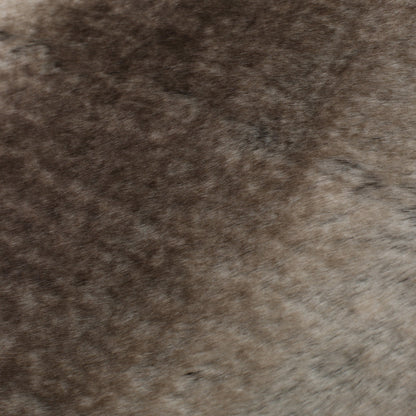 Faux Fur Throw Blanket, 50 x 60 in, Brown Striped